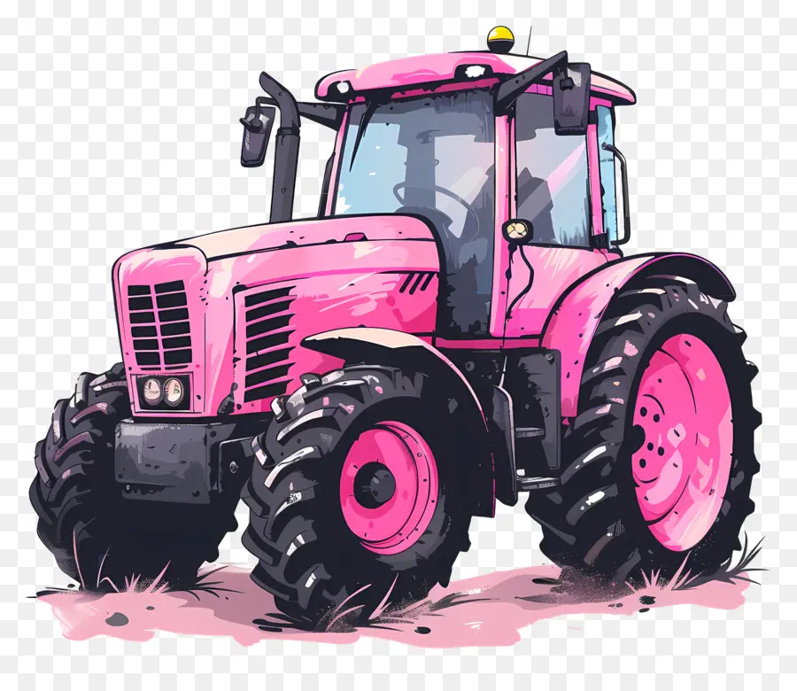 Traktor，Trator Rosa PNG