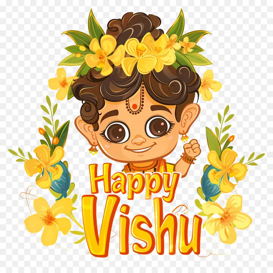 Feliz Vishu，O Senhor Vishnu PNG