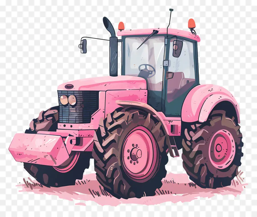 Traktor，Trator Rosa PNG