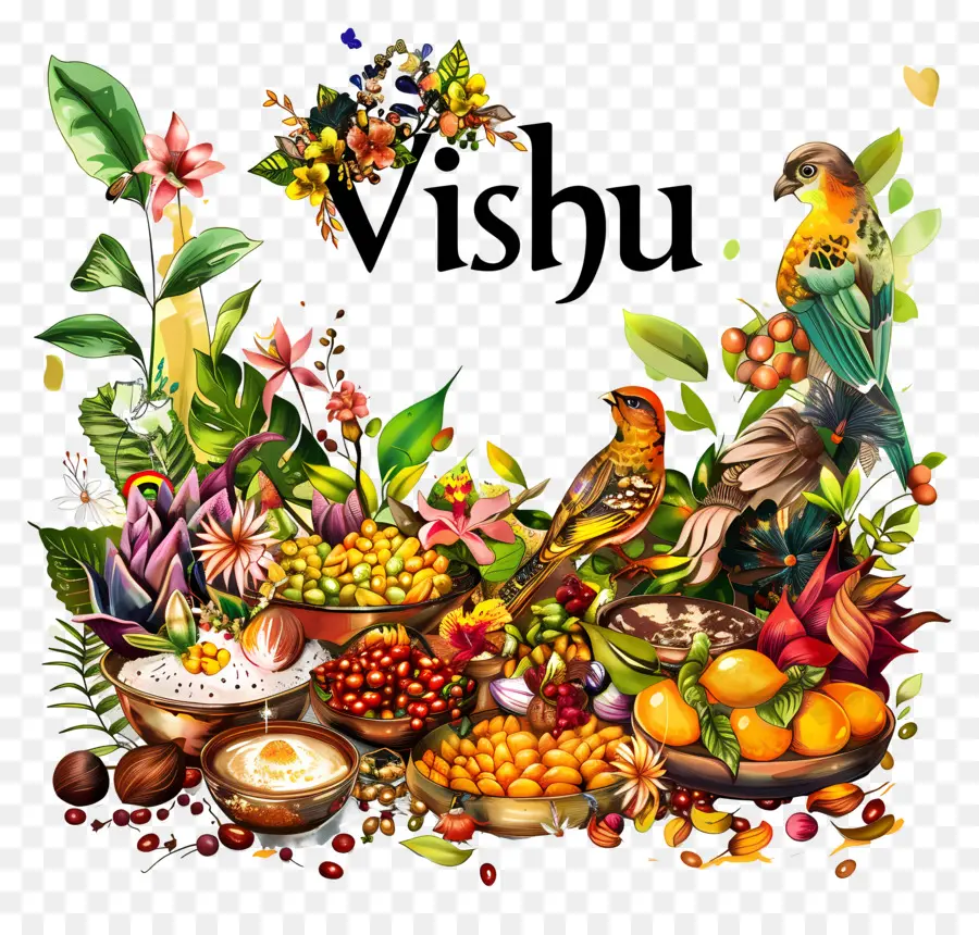 Feliz Vishu，Frutas PNG