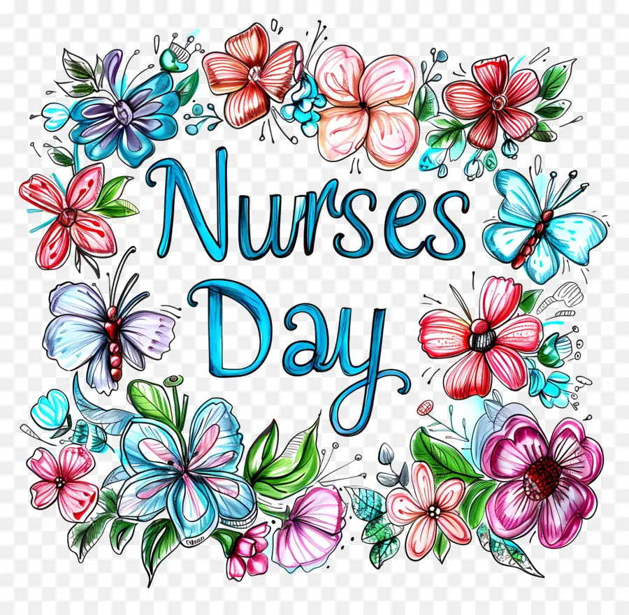 Enfermeiras Dia，Flor Coroa De Flores PNG