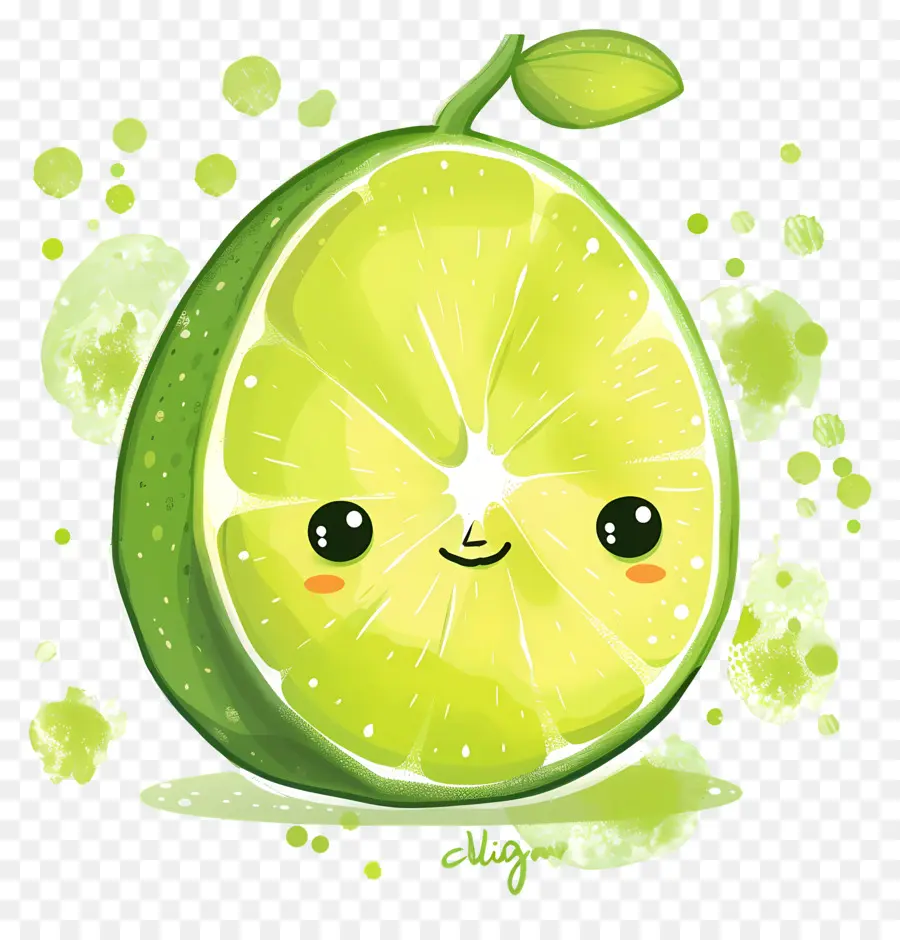 Limão Verde，Lime De Desenho Animado PNG