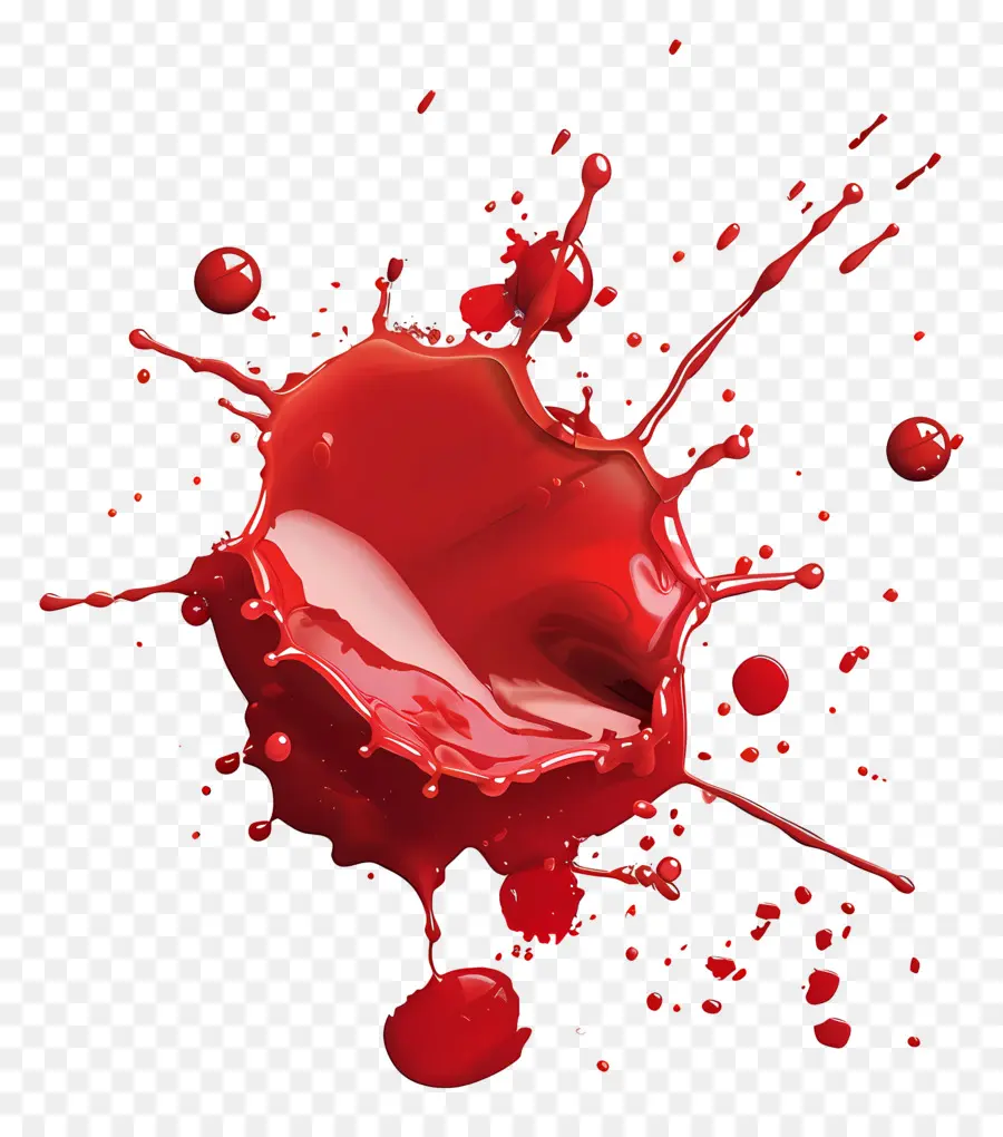 Sangue Ondular，Tinta Vermelha PNG