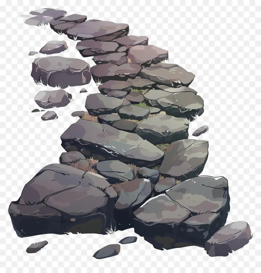 Caminho De Pedra，Pedras Irregulares PNG