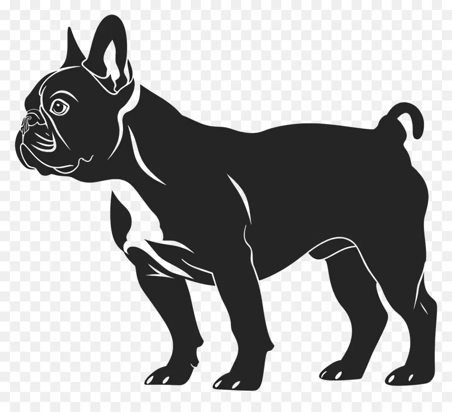 Cão Silhueta，Bulldog Francês PNG