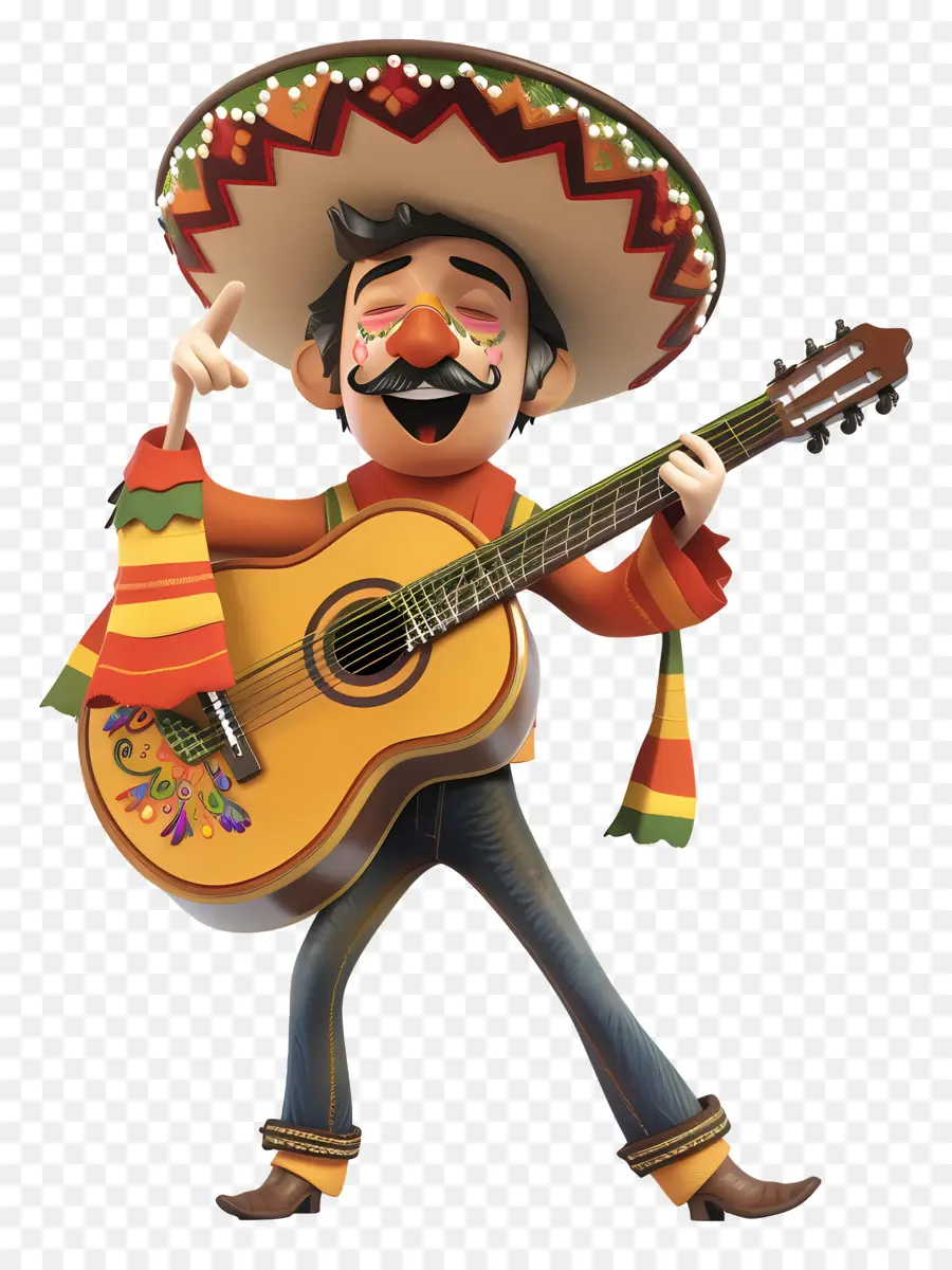 Cinco De Mayo，Músico Mexicano PNG