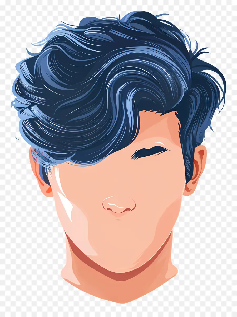 Homem Penteado，Mohawk Azul PNG