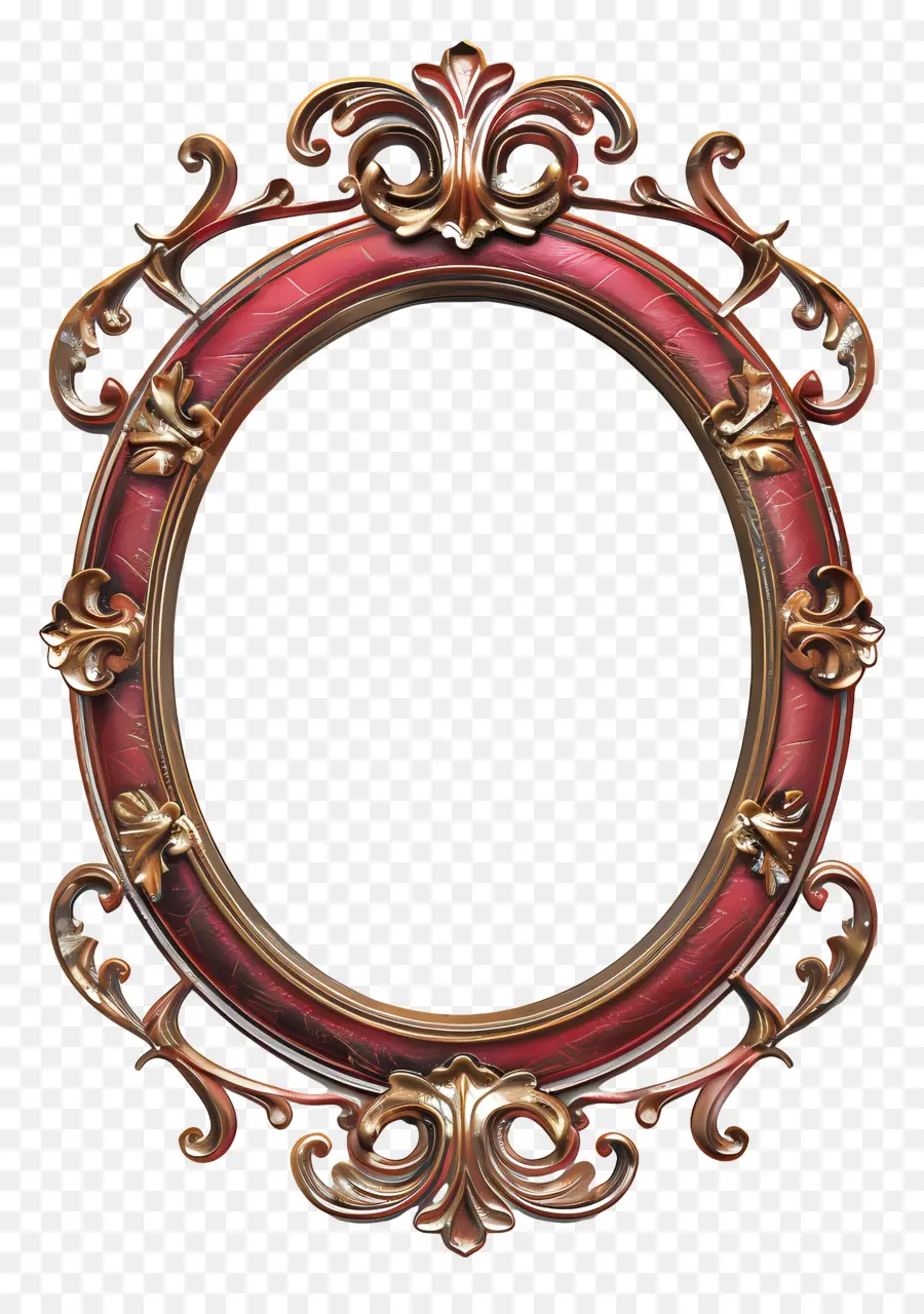 Moldura Oval，Circular Quadro PNG