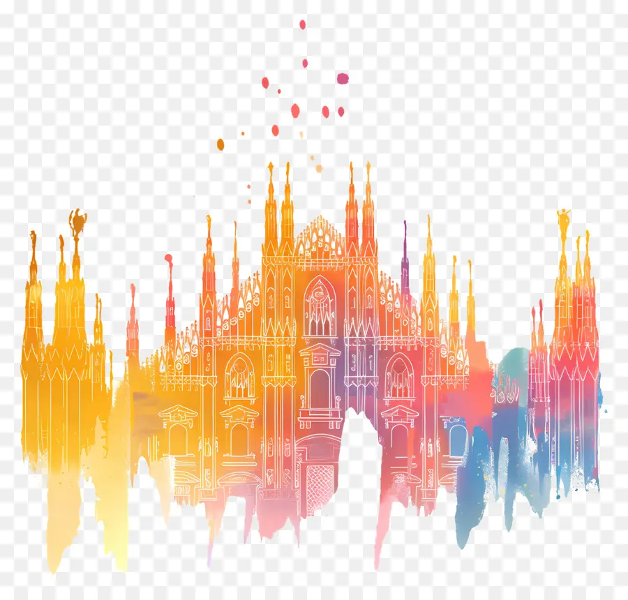 Itália Milano，Catedral Gótica PNG