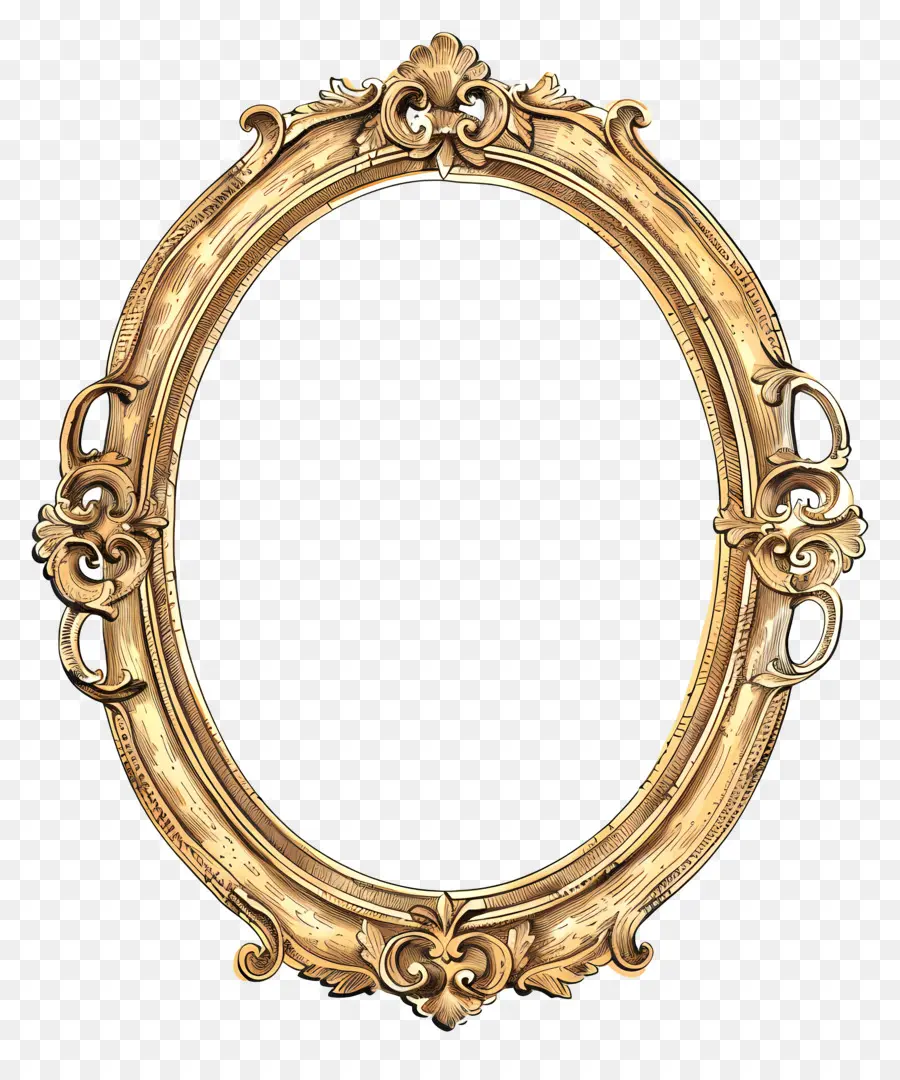 Moldura Oval，Ornamentado Quadro PNG