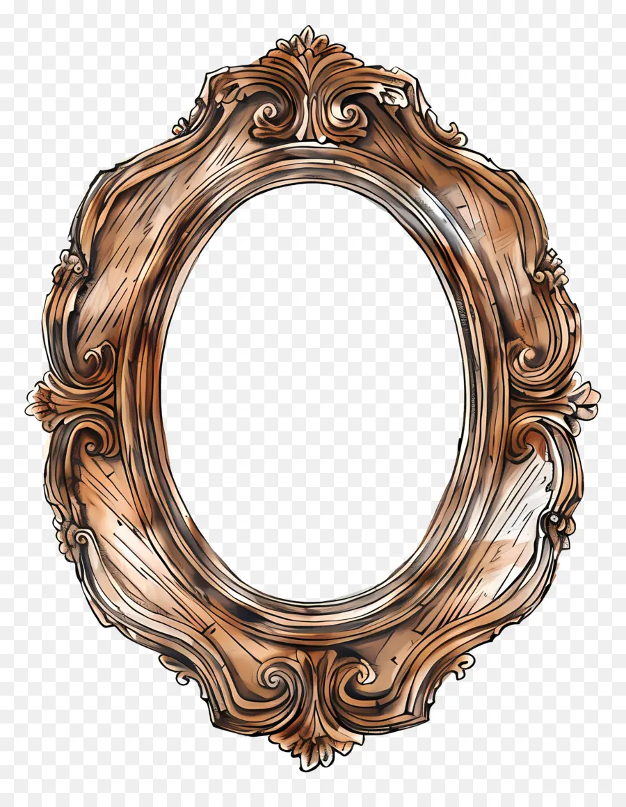 Moldura Oval，Quadro Decorativo PNG