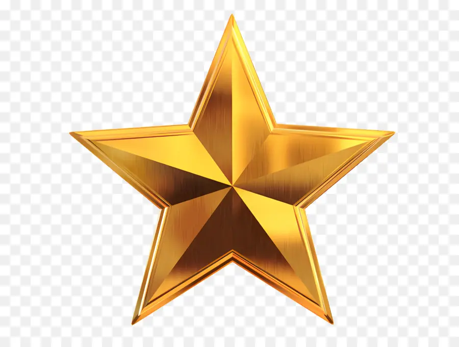 Estrela De Ouro，Símbolo Ornamental PNG