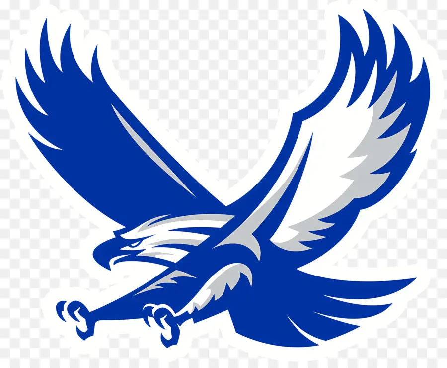 águias Logotipo，Pássaro Azul E Branco PNG