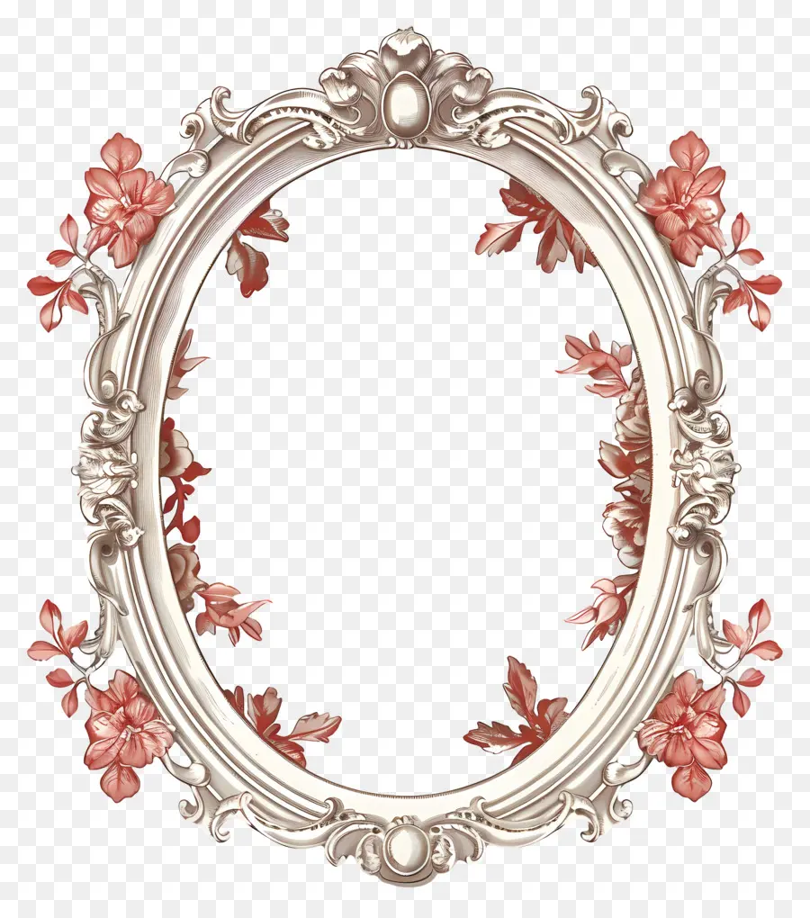 Moldura Oval，Ornamentado Quadro PNG