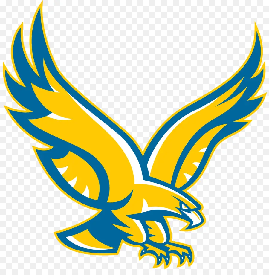 águias Logotipo，Pássaro Azul E Amarelo PNG
