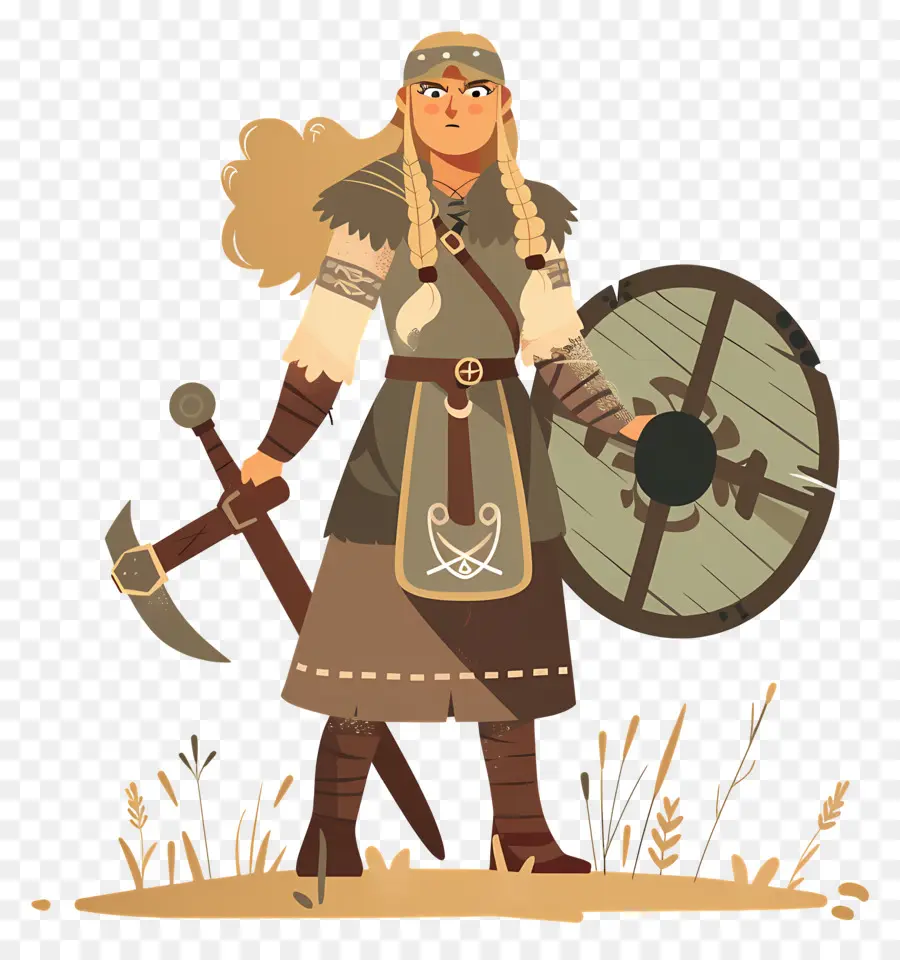 Viking Mulher，Armadura Medieval PNG