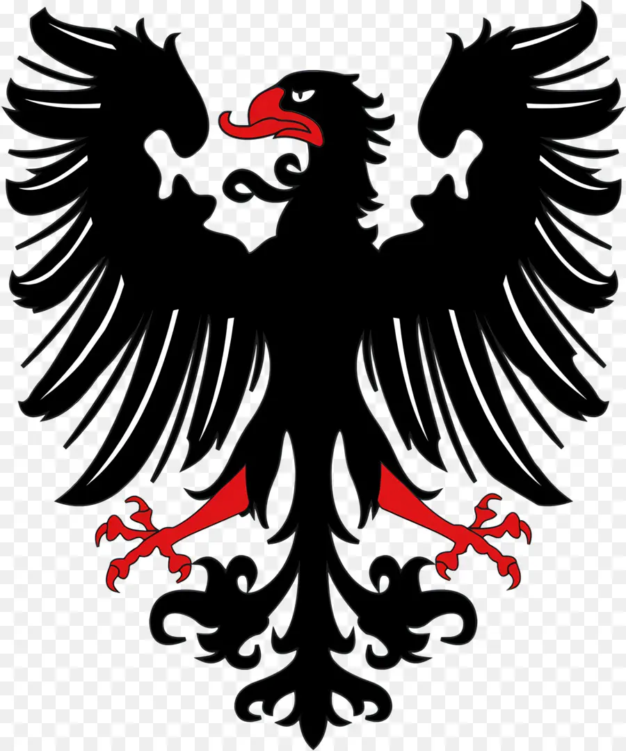 águias Logotipo，Pássaro Preto E Vermelho PNG