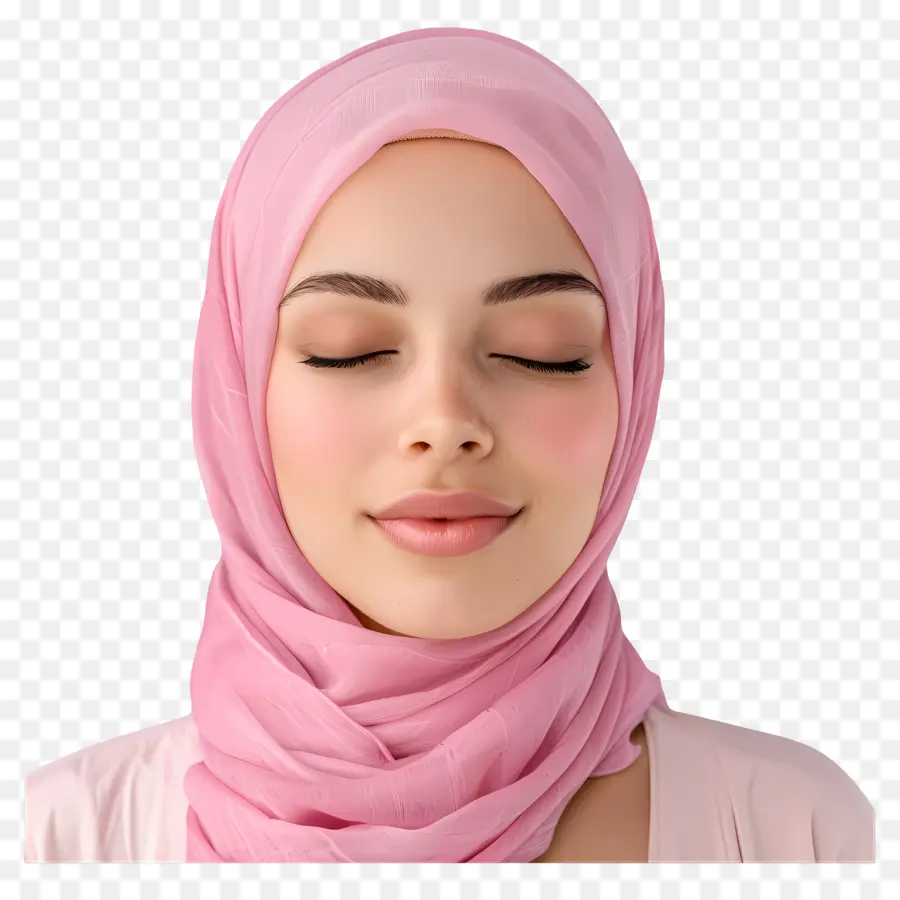 Hijab Mulher，Meditação PNG