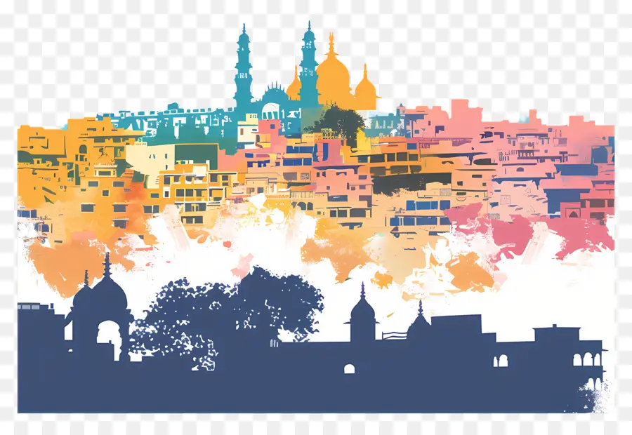 Bangalore，Pintura Em Aquarela PNG