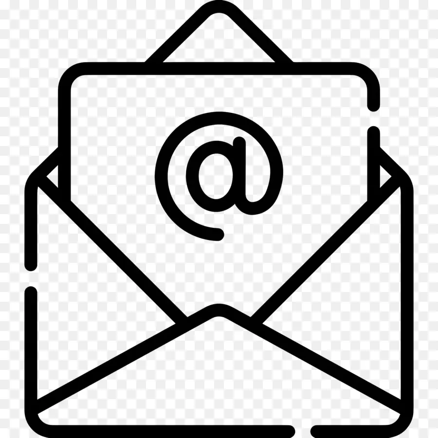 E Mail Icon，Black Background PNG