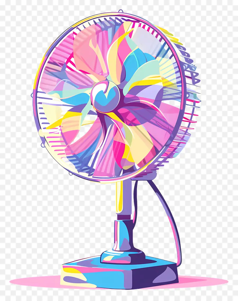 Stand Fã，Ventilador Colorido PNG