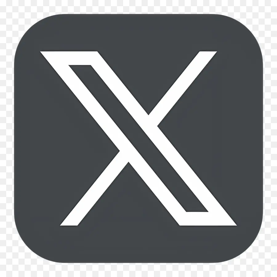 X Logo，Design Minimalista PNG