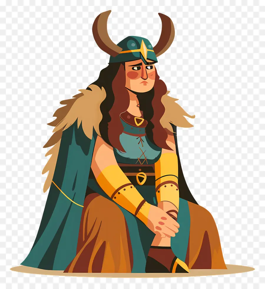 Viking Mulher，Guerreiro Viking PNG