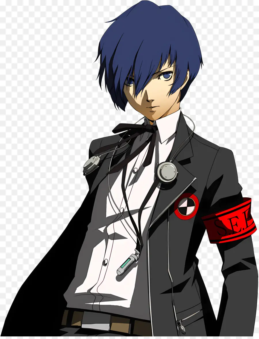 Shin Megami Tensei，Garoto De Anime Com Cabelo Azul PNG