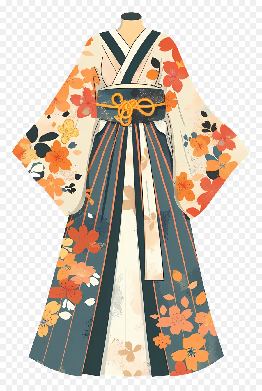 Vestido Casual，Kimono Japonês PNG