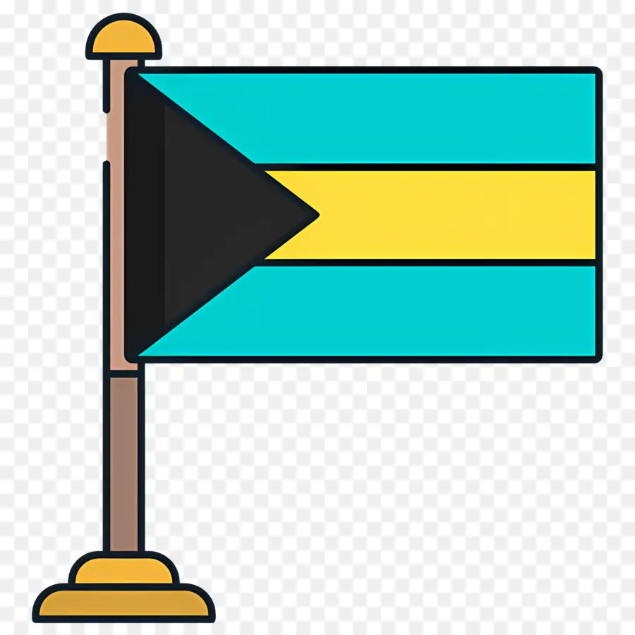 Bahamas Bandeira，Bandeira Da Bahamiana PNG