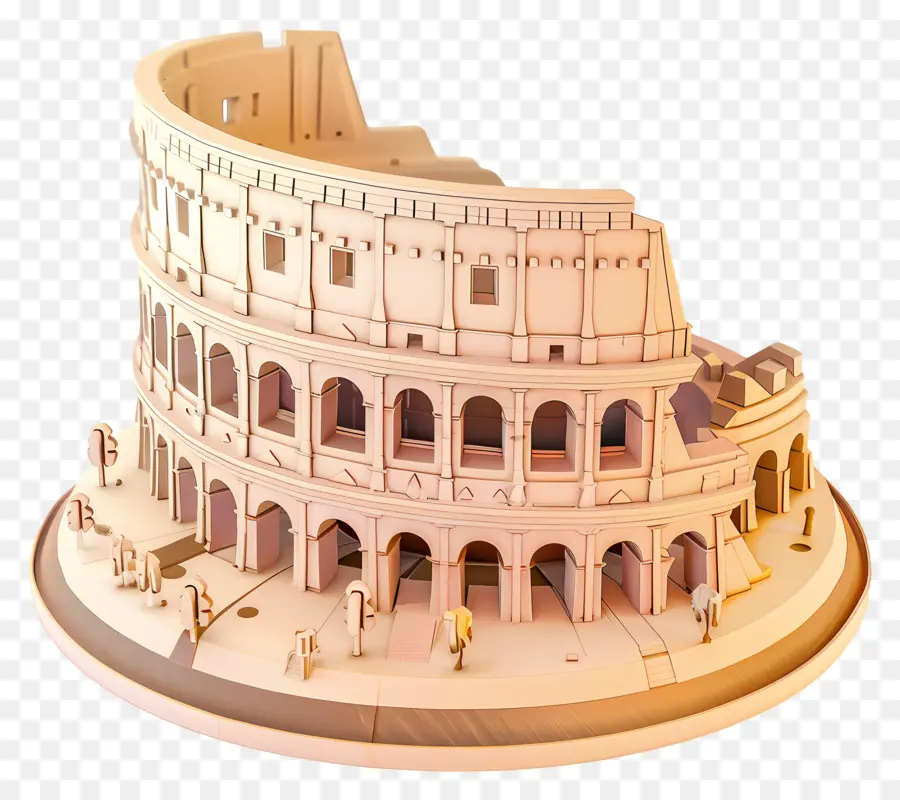 Itália Coliseu，Modelo Do Coliseu PNG