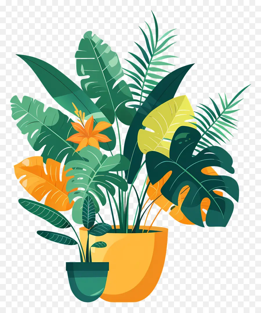 Plantas Exuberantes，Ilustração Dos Desenhos Animados PNG