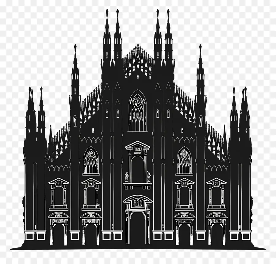 Itália Milano，Catedral Gótica PNG