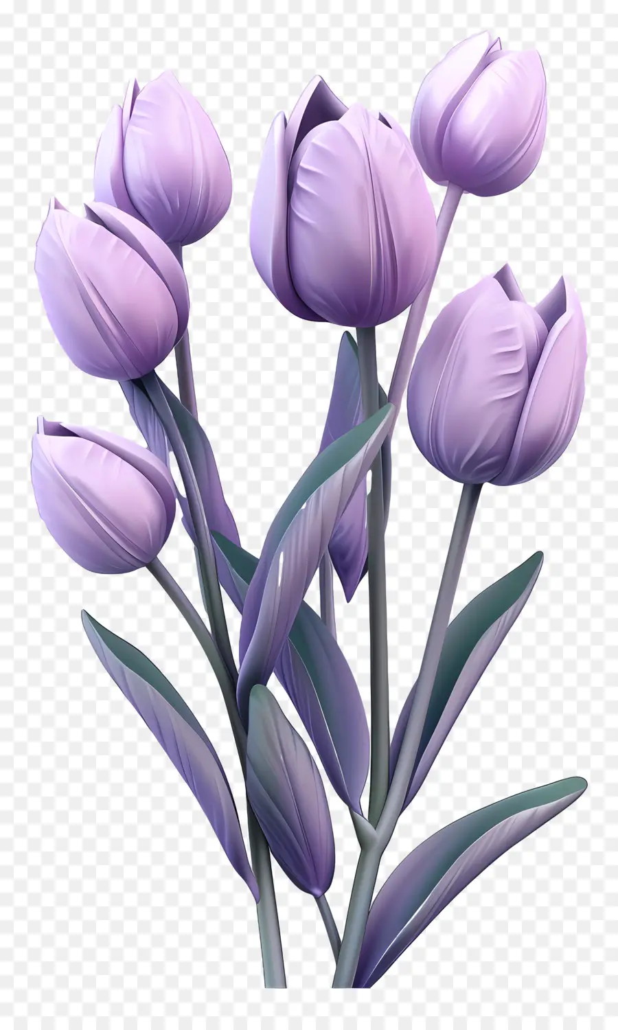 Roxo Tulipas，Buquê De Flores PNG