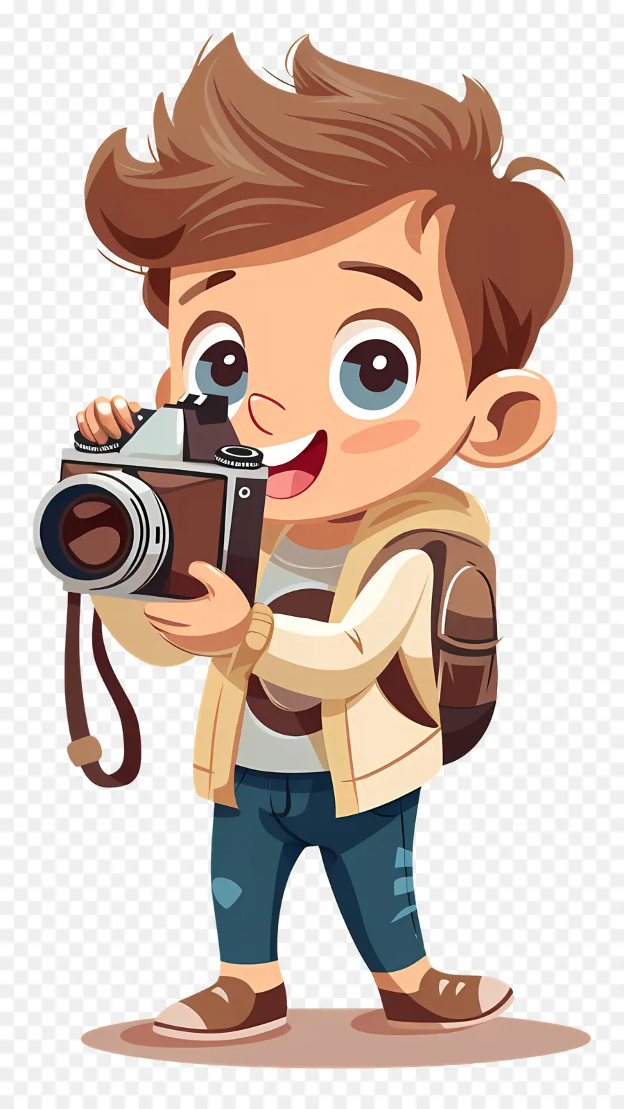 Taking Photos，Personagem De Desenho Animado PNG