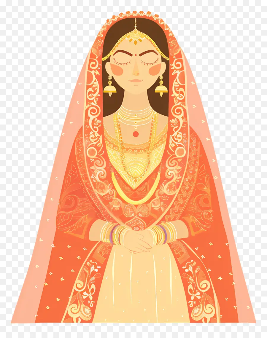 Casamento Hindu，Vestido De Noiva Indiano PNG