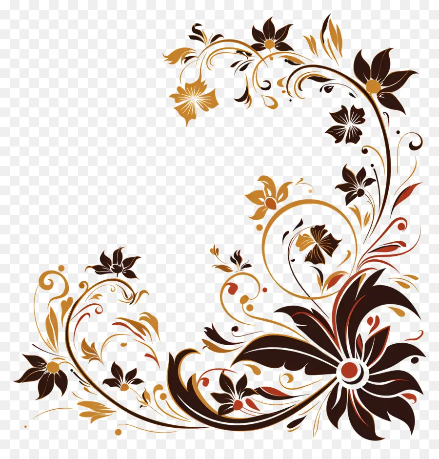 Canto，Design Floral Ornamentado PNG