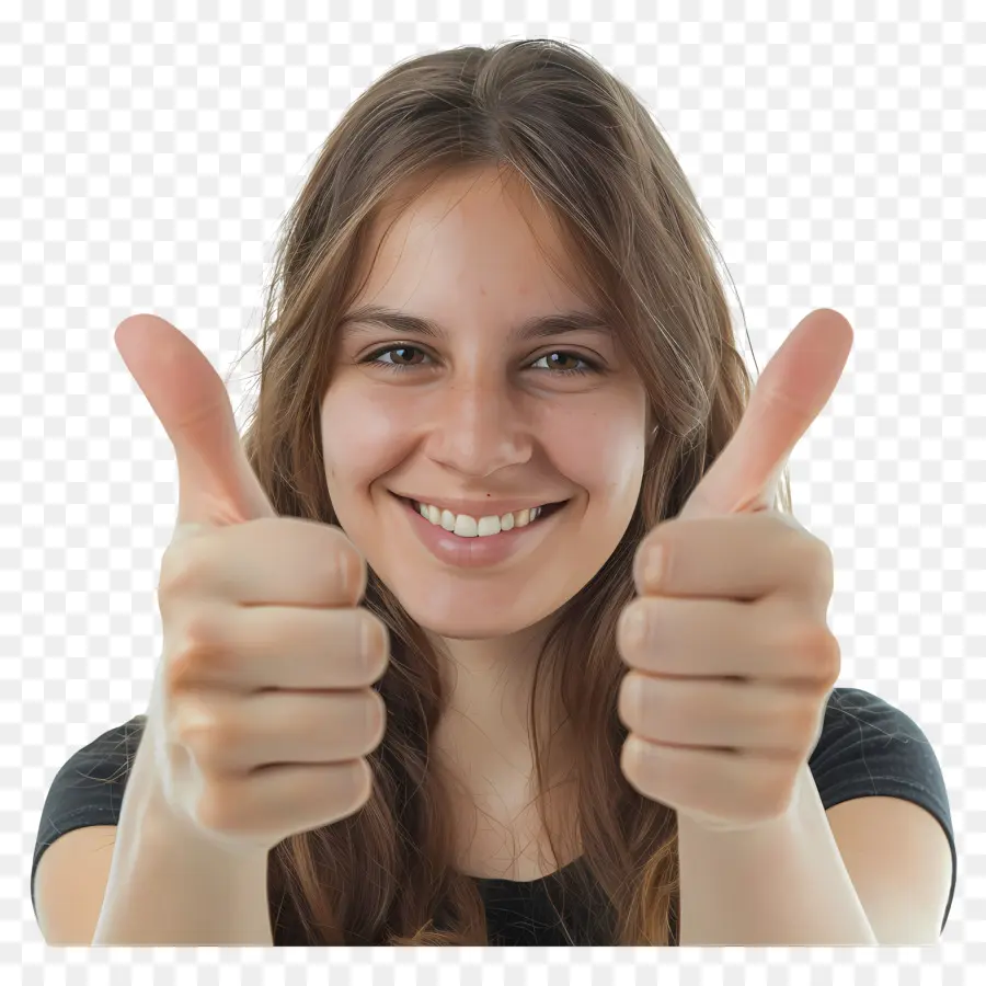 Polegares Para Cima Mulher，Mulher Sorridente PNG