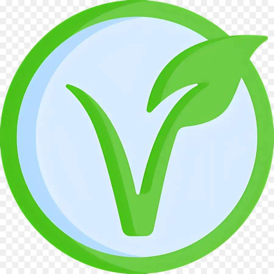 Vegetariano Símbolo，Folha Verde Logotipo PNG