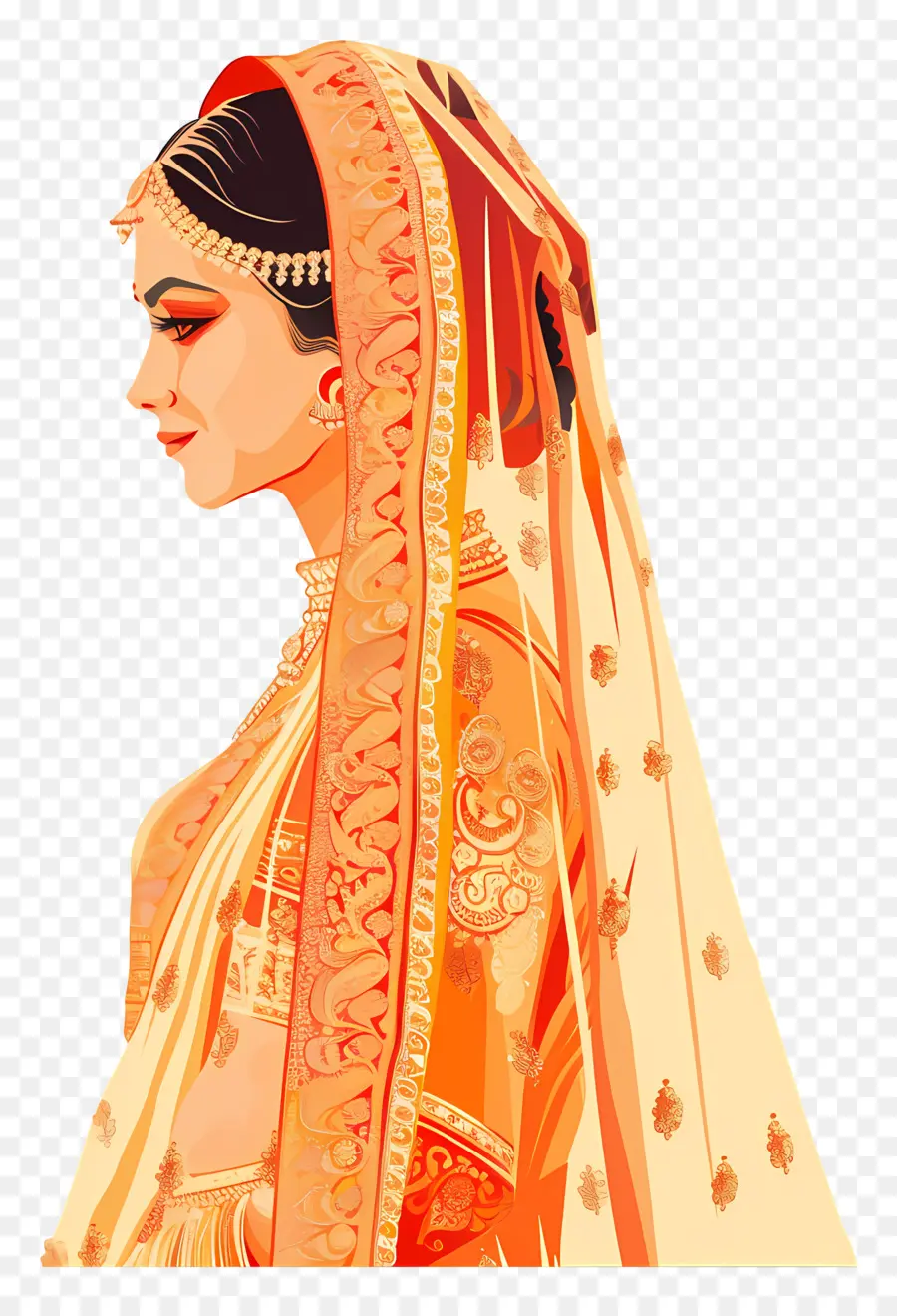 Casamento Hindu，Sari Indiano PNG