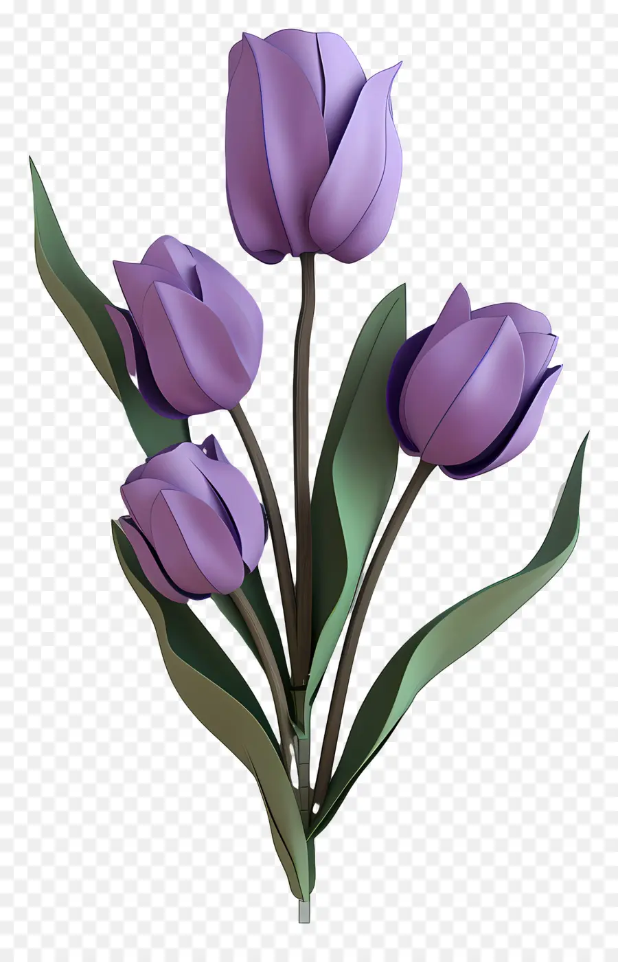 Roxo Tulipas，Flores PNG