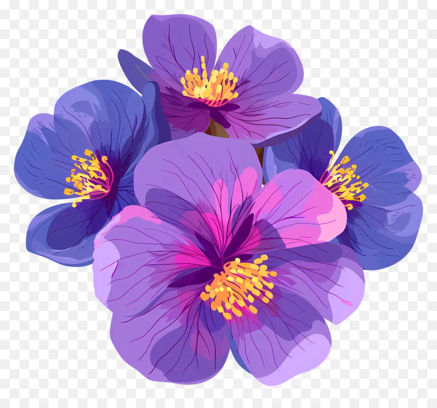 Flor Do Estado Do Alasca，Flores Roxas PNG