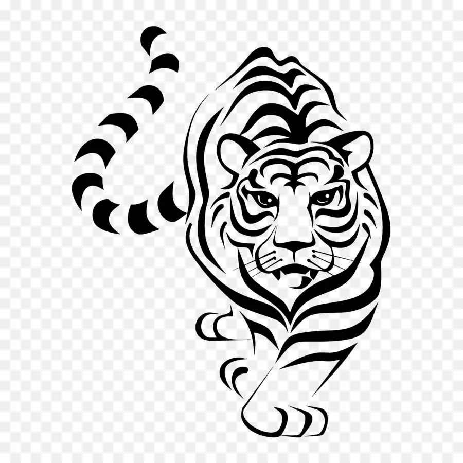 Tigre Logotipo，Camisa Preta PNG
