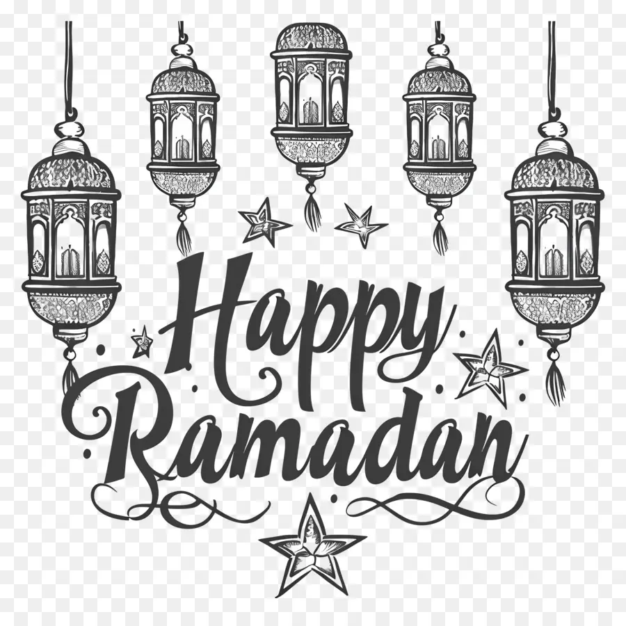 Feliz Ramadã，Lanternas Penduradas PNG