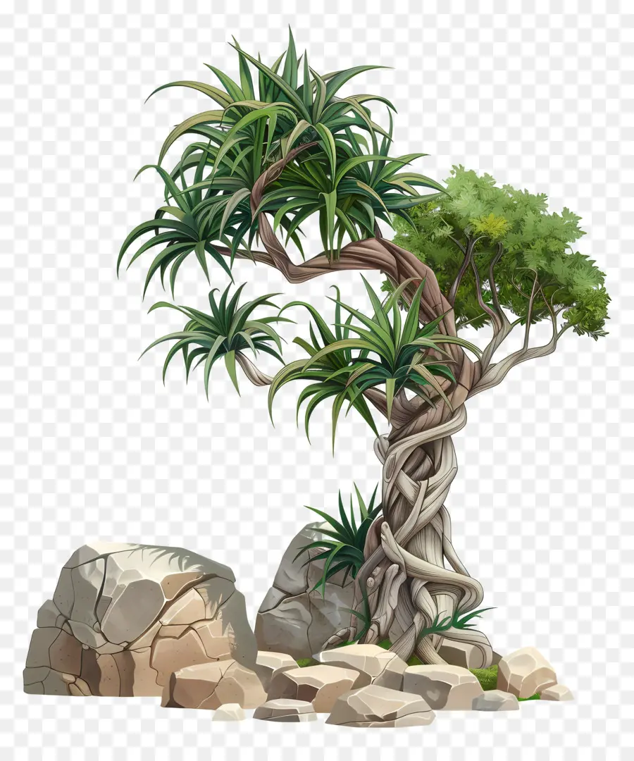 Dracaena，Uma árvore Bonsai PNG