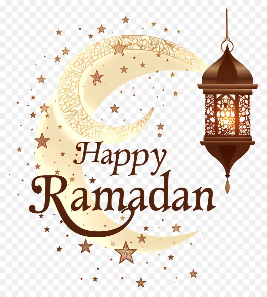 Feliz Ramadã，Lua Crescente PNG