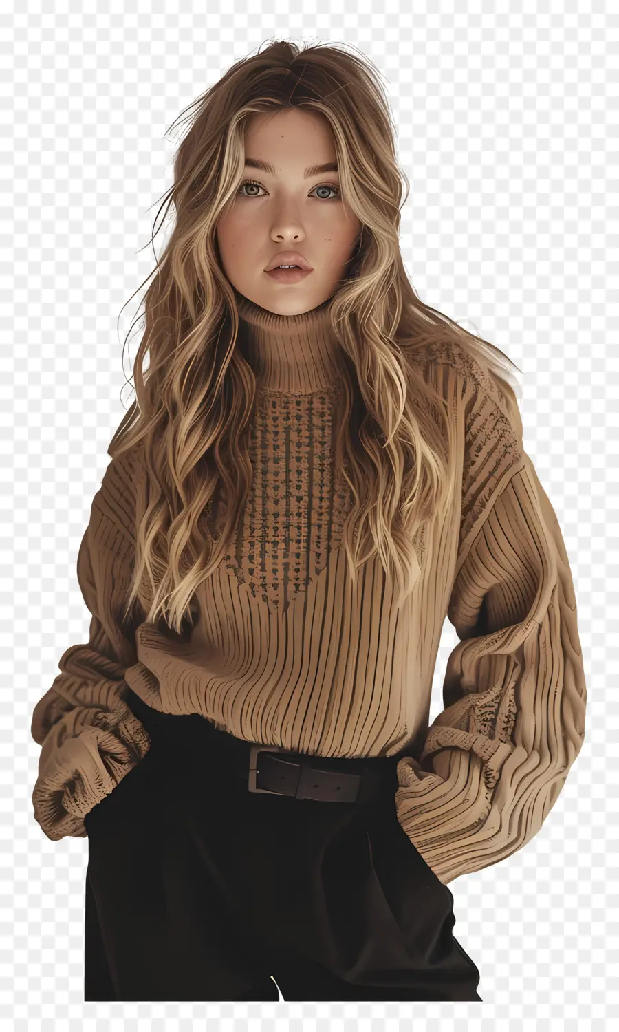 Sydney Sweeney，Camisola Bege PNG