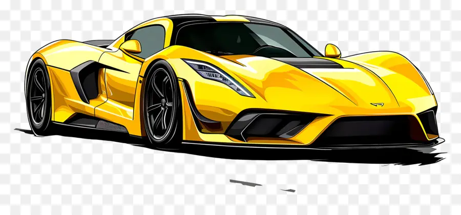 Hennessey Venom F5，Carro Amarelo PNG