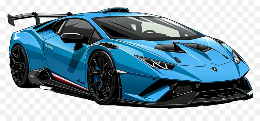 Lamborghini Hurakain Satho，Azul Carro Desportivo PNG