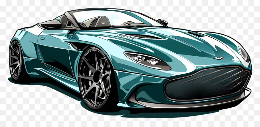 Aston Martin V12 Speedster，Azul Carro Desportivo PNG